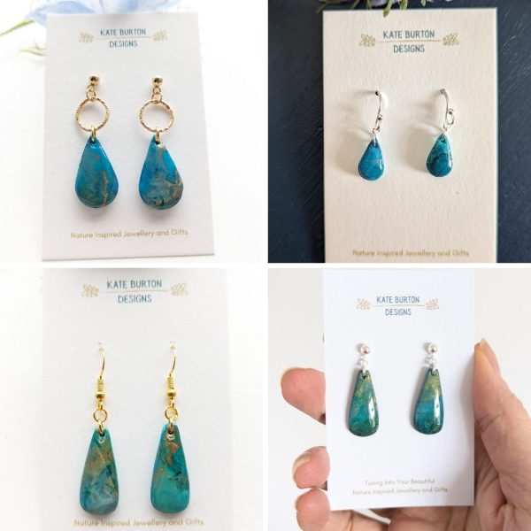 Opals Collection Teardrops Earrings - Stunning opal effect teardrop earrings various sizes and styles