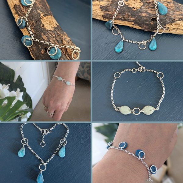 Sea and Sky Bracelets - Sterling silver chain bracelets with pretty nature inspired charms