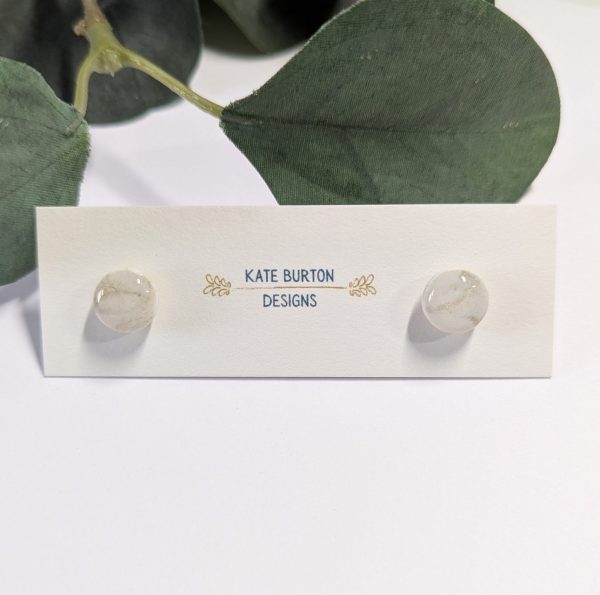 White Marble Earrings Collection - Image 6