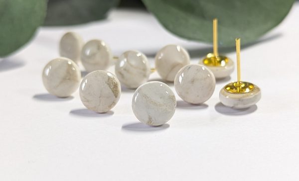 White Marble Earrings Collection - Image 5