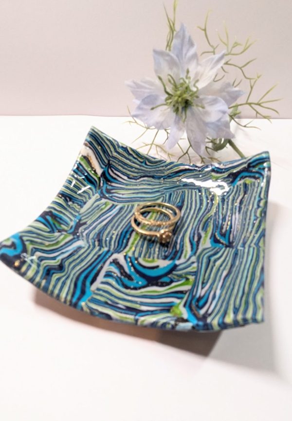 Mokume Blue Trinket Dish - Image 3