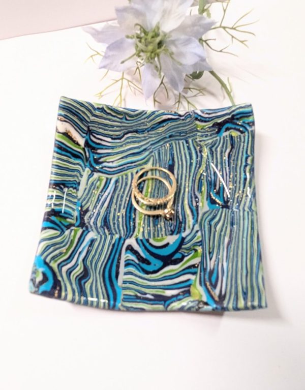 Mokume Blue Trinket Dish - Image 4