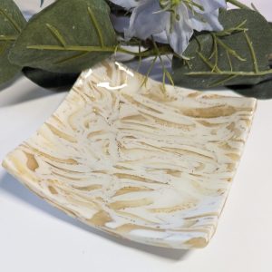 White and Gold Marble effect dish